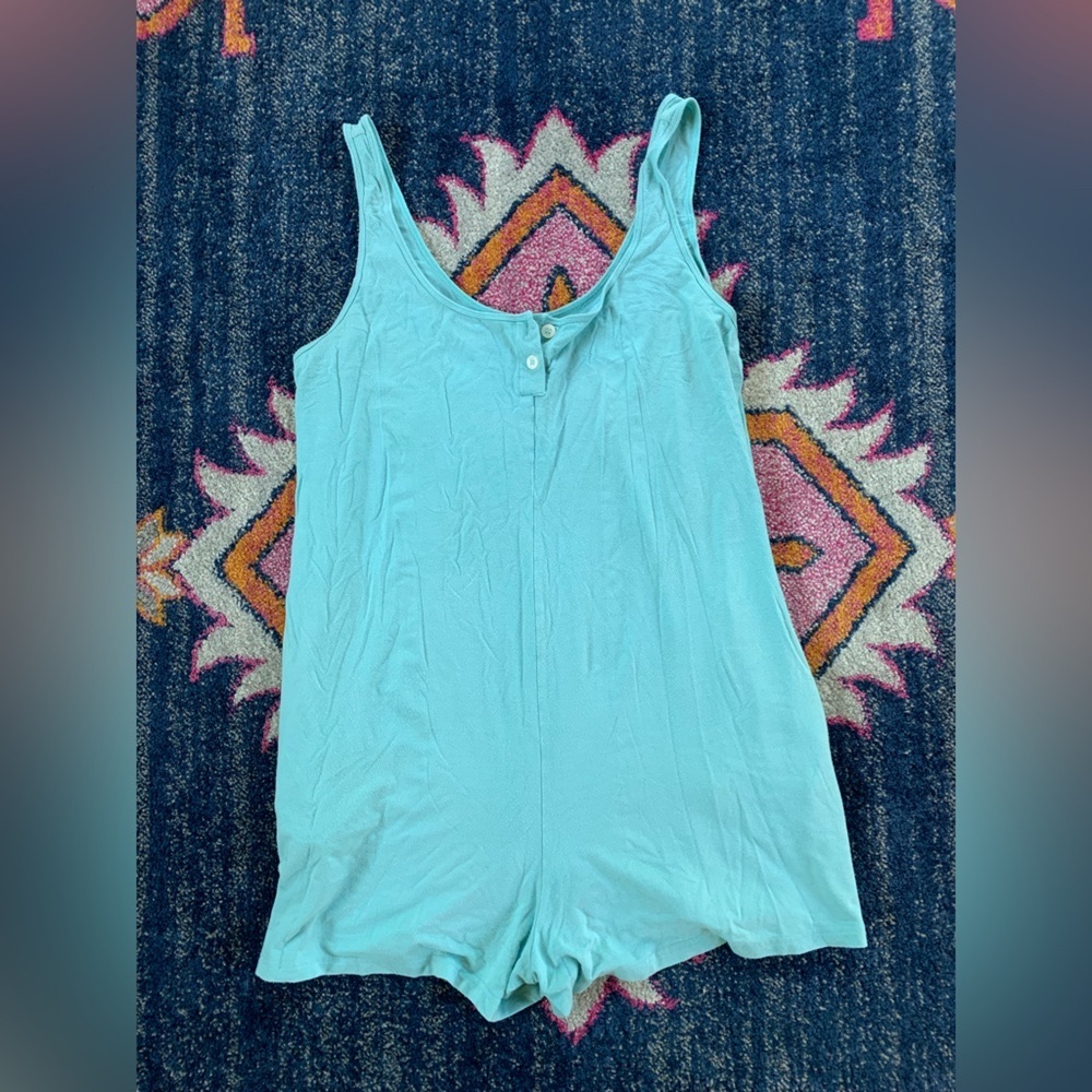 Smash + Tess shorty romper in Capri Sea